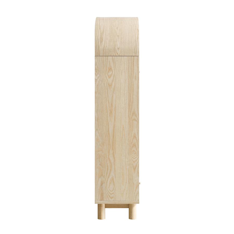 Maude Large Storage Cabinet, Natural Ash with Raffia