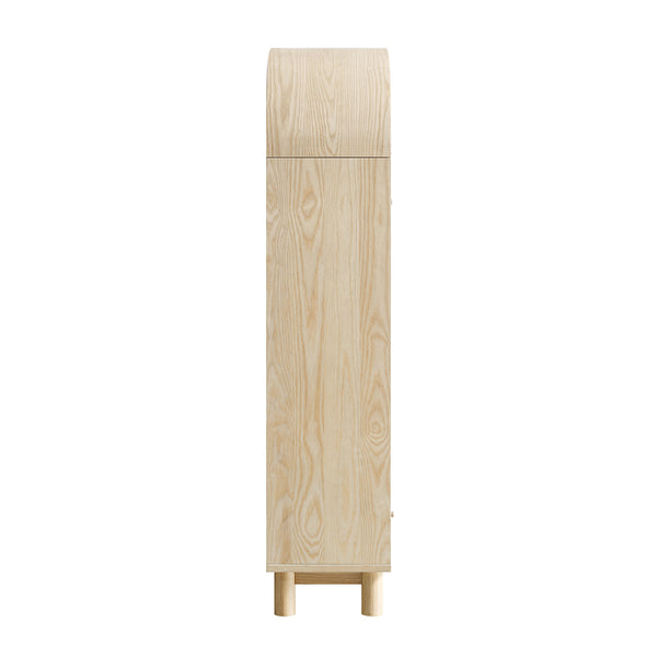 Maude Large Storage Cabinet, Natural Ash with Raffia