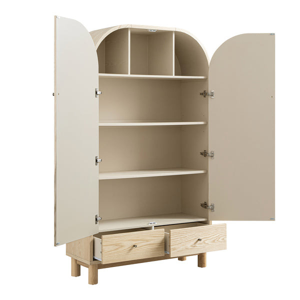 Maude Large Storage Cabinet, Natural Ash