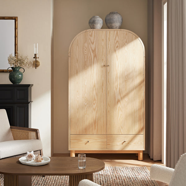 Maude Large Storage Cabinet, Natural Ash