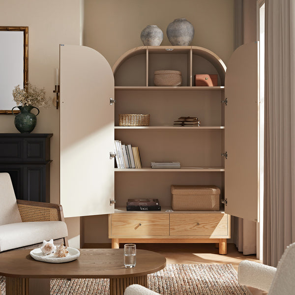 Maude Large Storage Cabinet, Natural Ash