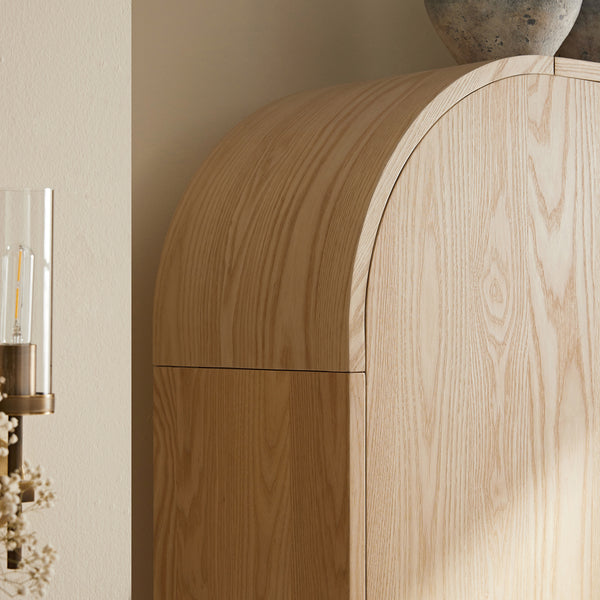 Maude Large Storage Cabinet, Natural Ash