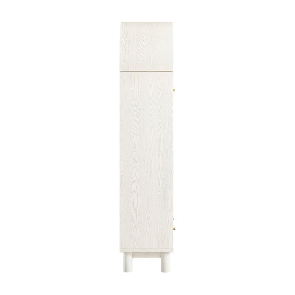 Maude Large Storage Cabinet, Washed White Ash