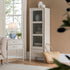 Elstowe Faux Bamboo and Fluted Glass 1 - Door Cabinet, Shaded White - daals