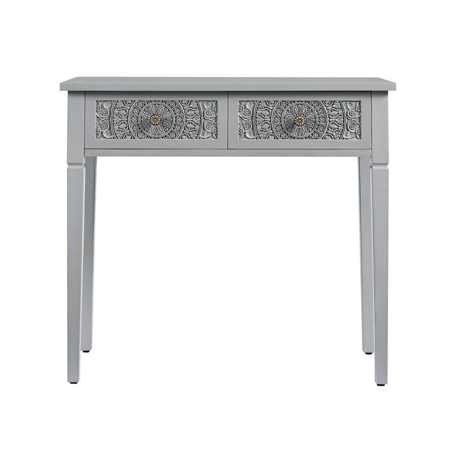 Chantilly Mid Grey Carved Console/ Dressing Table