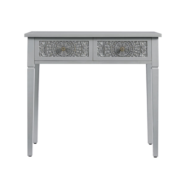 Chantilly Mid Grey Carved Console/ Dressing Table