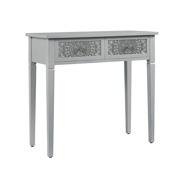 Chantilly Mid Grey Carved Console/ Dressing Table
