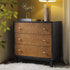Bianca Chip Carved 3 Drawer Chest, Antique Bronze & Black - daals