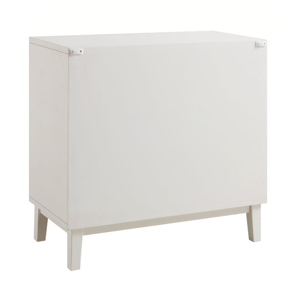 Bianca Chip Carved 3 Drawer Chest, Sand Beige & Ivory