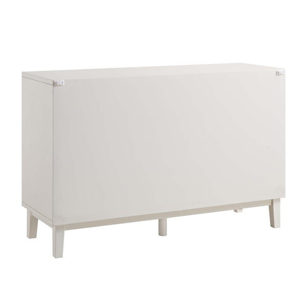 Bianca Chip Carved 6 Drawer Chest, Sand Beige & Ivory