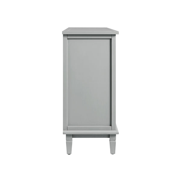 Chantilly Mid Grey Carved 3 over 4 Drawer Chest