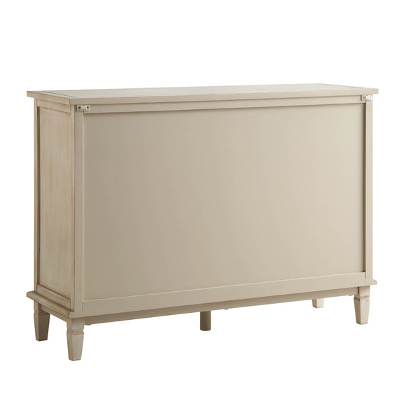 Chantilly Whitewashed Carved 3 over 4 Drawer Chest