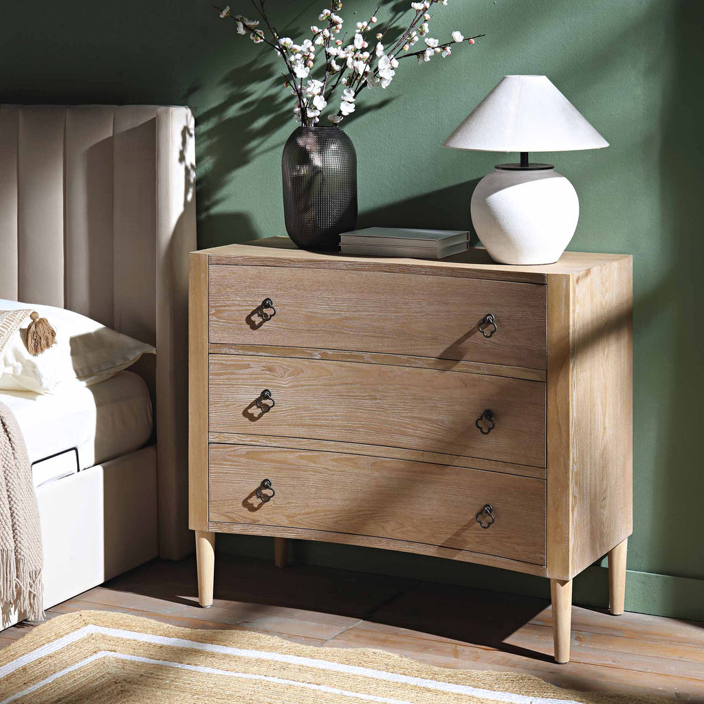 Thalia Concave Chest of Drawers, Natural | daals