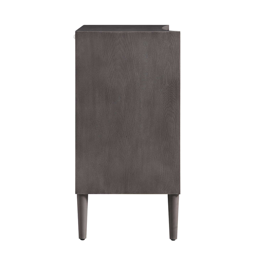 Thalia Concave Chest of Drawers, Silver Oak