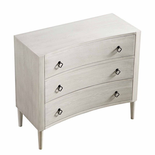 Thalia Concave Chest of Drawers, Washed White