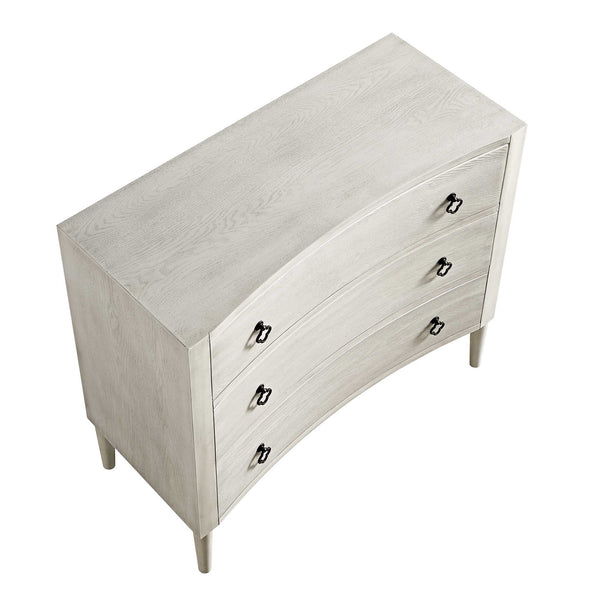 Thalia Concave Chest of Drawers, Washed White