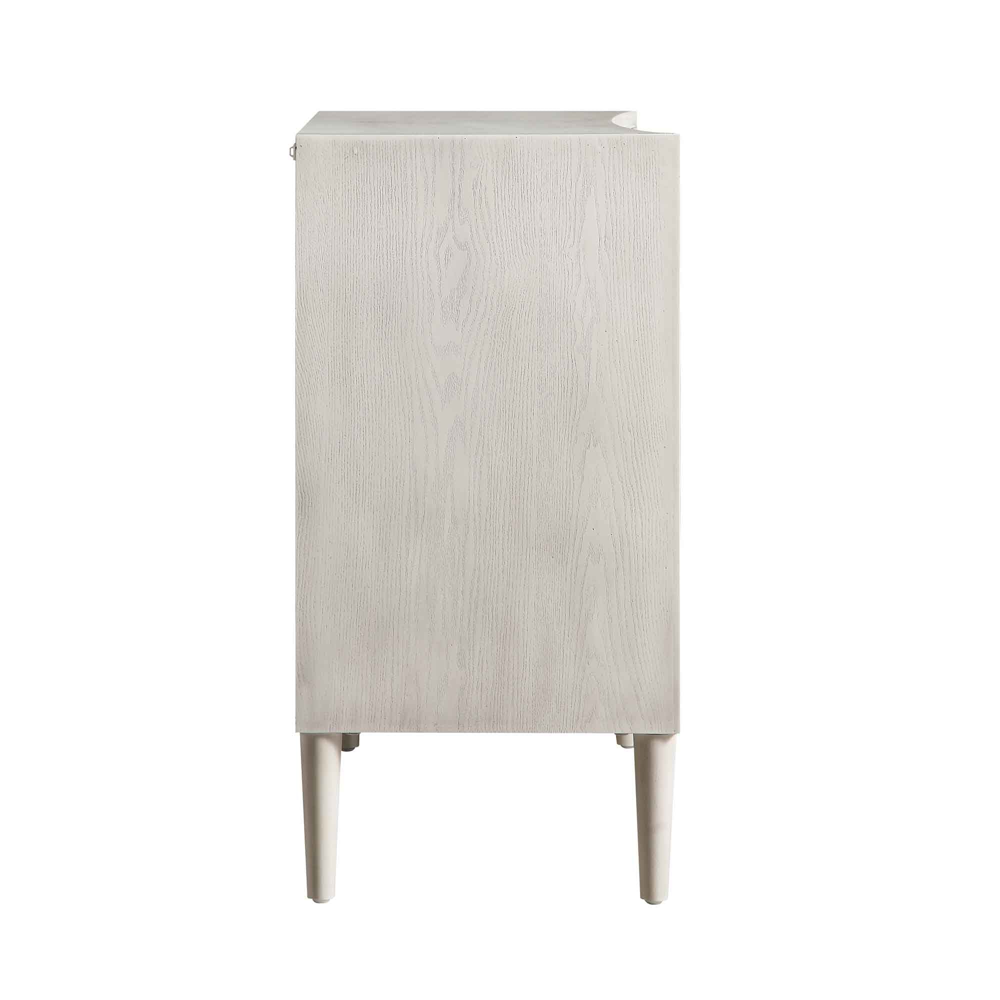 Thalia Concave Chest of Drawers, Washed White | daals