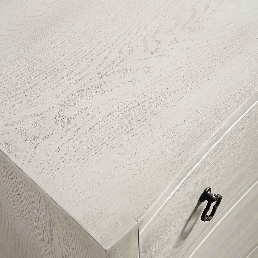 Thalia Concave Chest of Drawers, Washed White