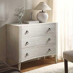 Thalia Concave Chest of Drawers, Washed White
