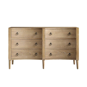 Thalia Concave Double Chest of Drawers, Natural