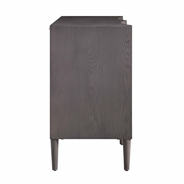 Thalia Concave Double Chest of Drawers, Silver Oak