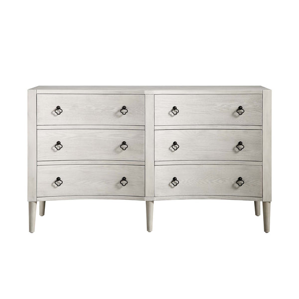 Thalia Concave Double Chest of Drawers, Washed White