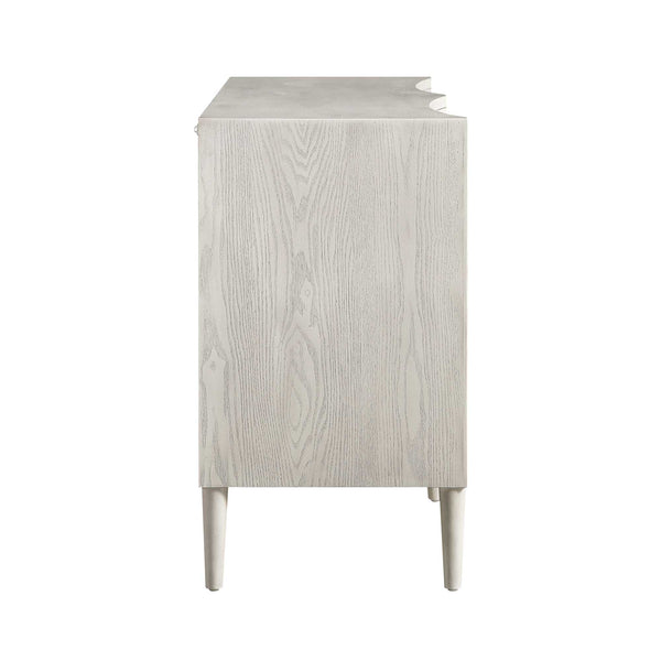 Thalia Concave Double Chest of Drawers, Washed White