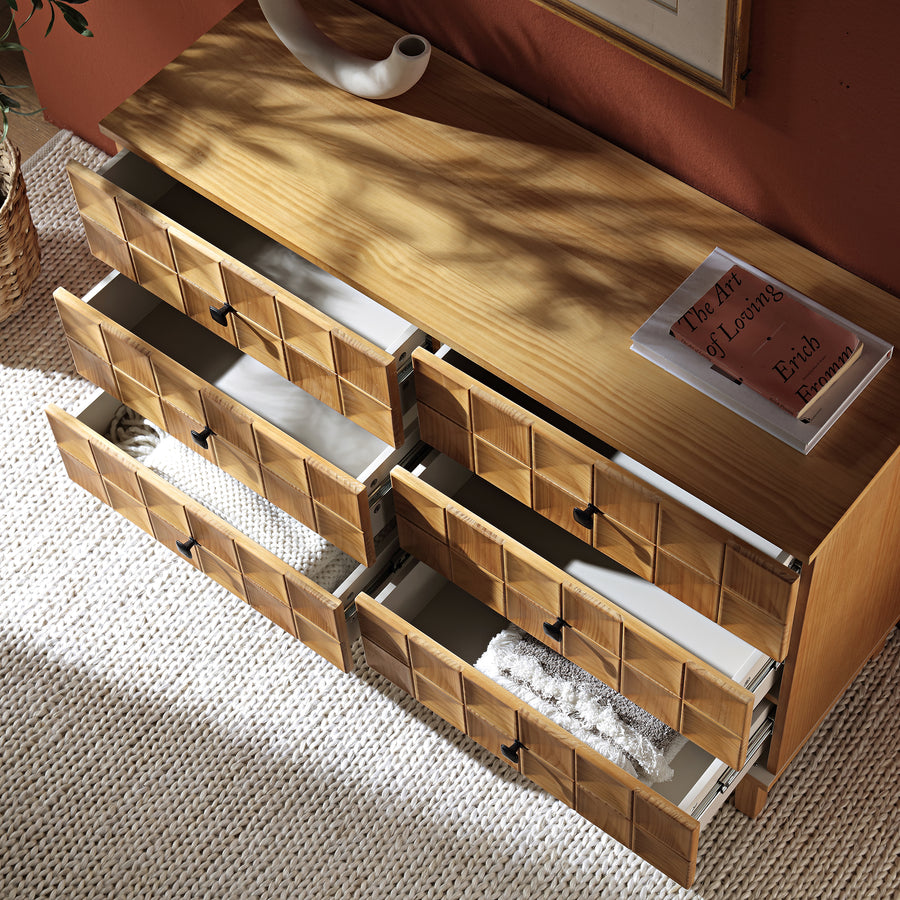Gibbs Chest of 6 Drawers, Natural - daals