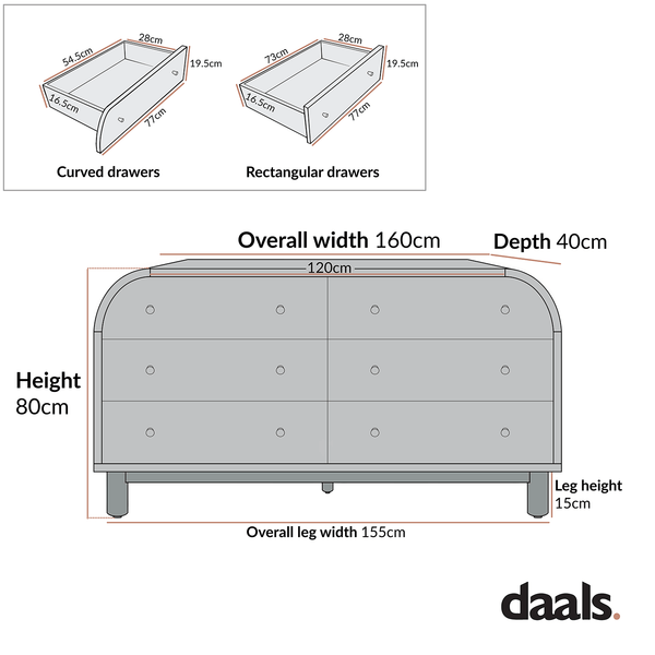 Maude Chest of 6 Drawers, Natural Ash with Raffia