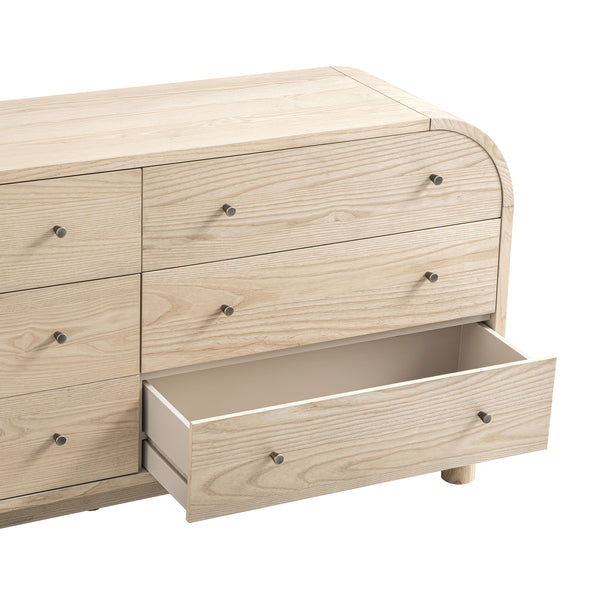Maude Chest of 6 Drawers, Natural Ash