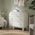 Maude Chest of 3 Drawers, Washed White Ash with Raffia - daals