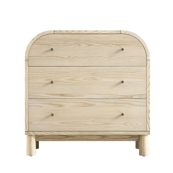 Maude Chest of 3 Drawers, Natural Ash