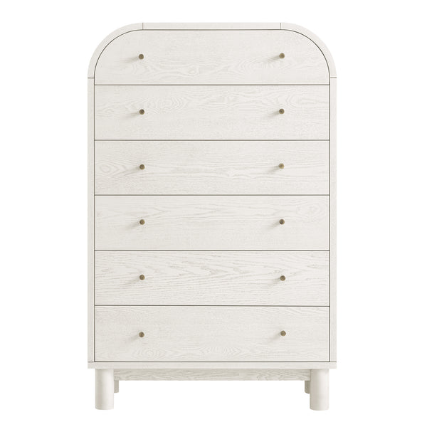 Maude Tall Chest, Washed White Ash