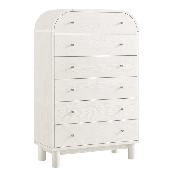 Maude Tall Chest, Washed White Ash