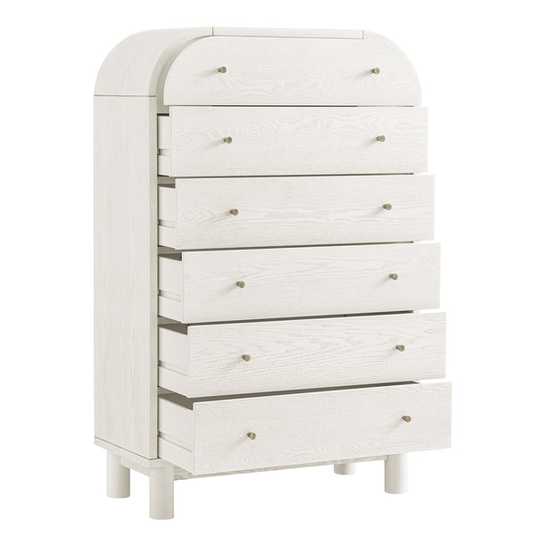 Maude Tall Chest, Washed White Ash