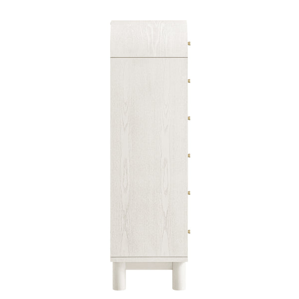 Maude Tall Chest, Washed White Ash