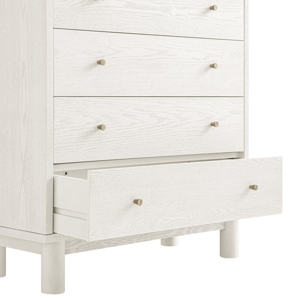 Maude Tall Chest, Washed White Ash