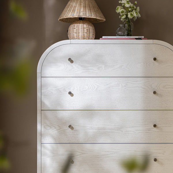 Maude Tall Chest, Washed White Ash