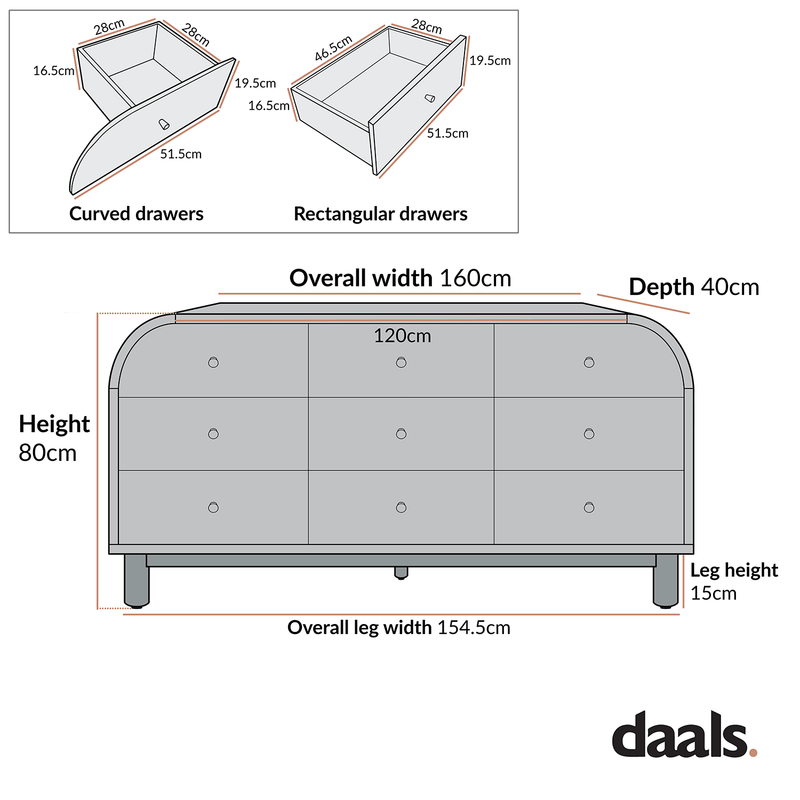 Maude 9 Drawer Chest, Washed White Ash with Raffia