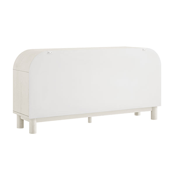 Maude 9 Drawer Chest, Washed White Ash with Raffia