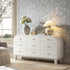 Maude 9 Drawer Chest, Washed White Ash with Raffia - daals