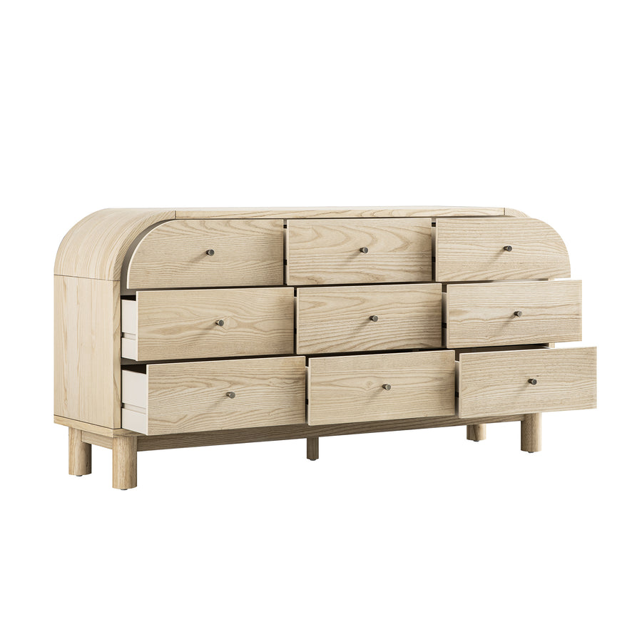 Maude 9 Drawer Chest, Natural Ash