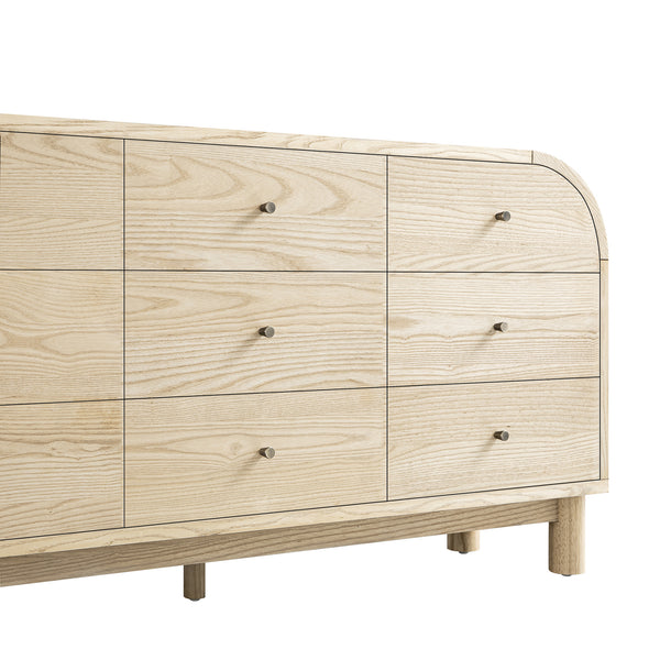 Maude 9 Drawer Chest, Natural Ash