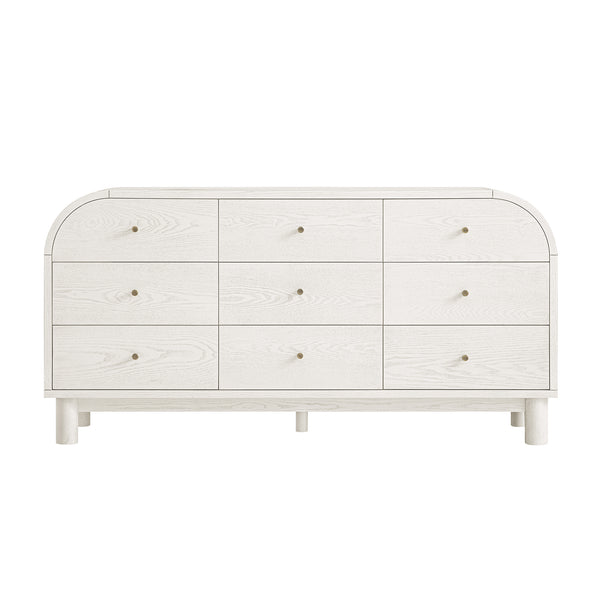 Maude 9 Drawer Chest, Washed White Ash