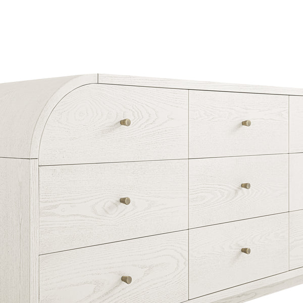 Maude 9 Drawer Chest, Washed White Ash