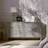 Chantilly Mid Grey Carved Wide 6 Drawer Chest - daals