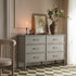 Elstowe Faux Bamboo 6 - Drawer Chest, Warm Grey - daals
