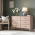 Elstowe Faux Bamboo 6 - Drawer Chest, Nude Pink - daals
