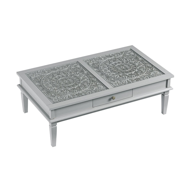 Chantilly Mid Grey Coffee Table with Drawers - daals