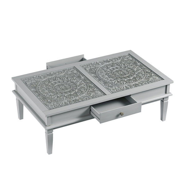 Chantilly Mid Grey Coffee Table with Drawers - daals